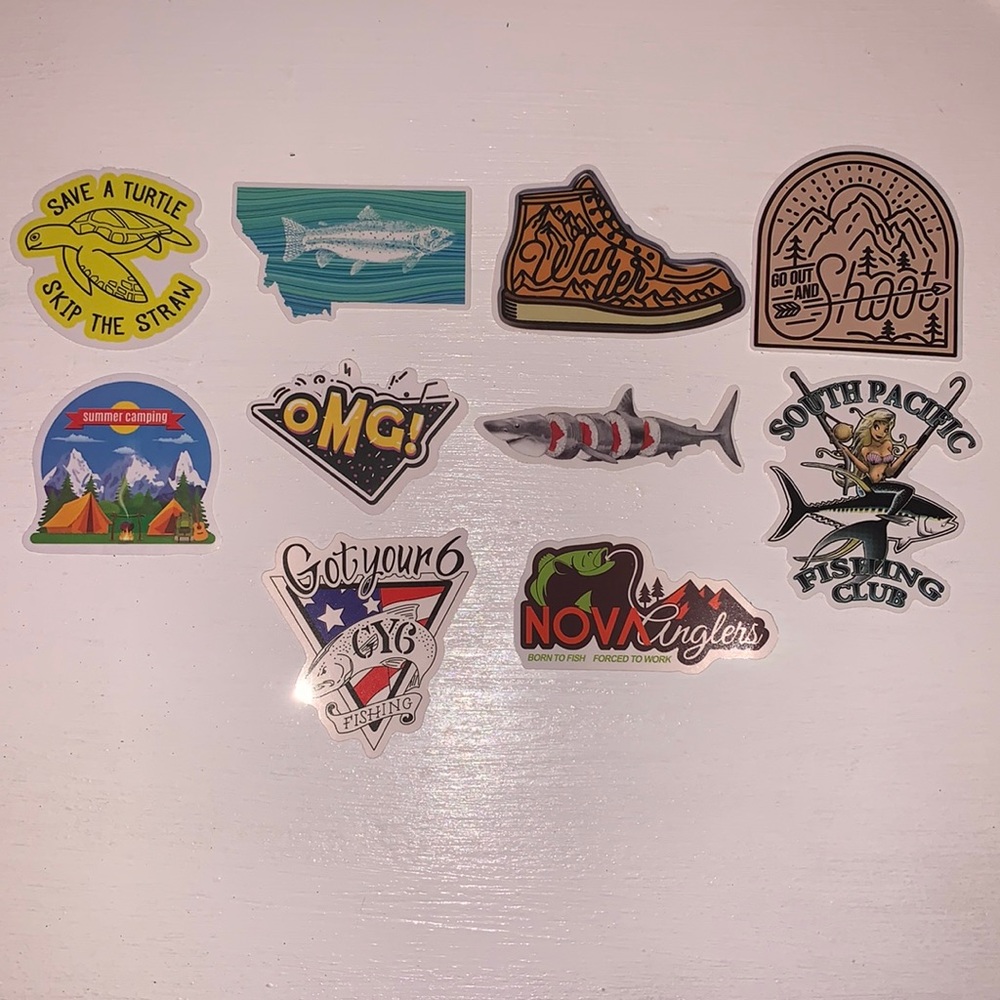 10 sticker nature bundle